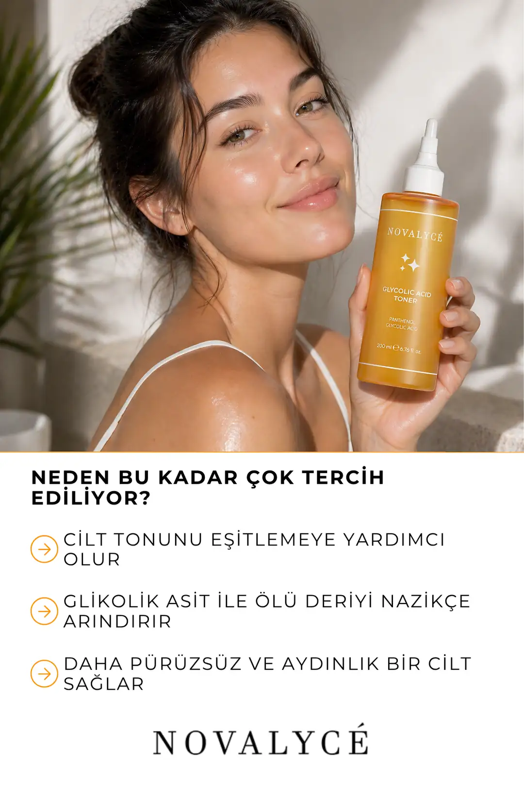 Glycolic Acid Toner Canlandırıcı Ve Gözenek Sıkılaştırıcı Tüm Ciltler Için