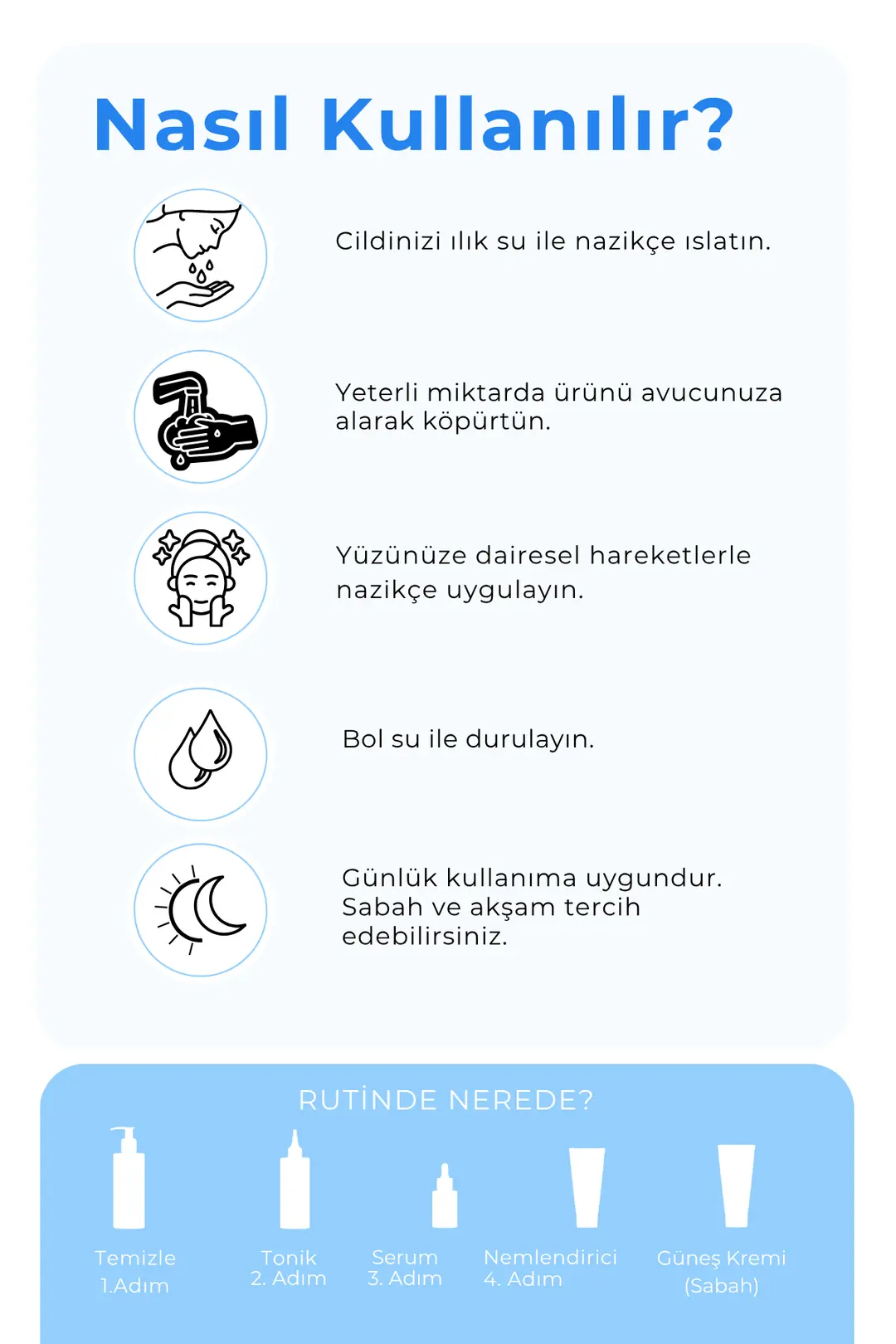 Facial Cleanser Gel Arındırıcı Nemlendirici Yüz Temizleme Jeli | Sodium PCA & Panthenol