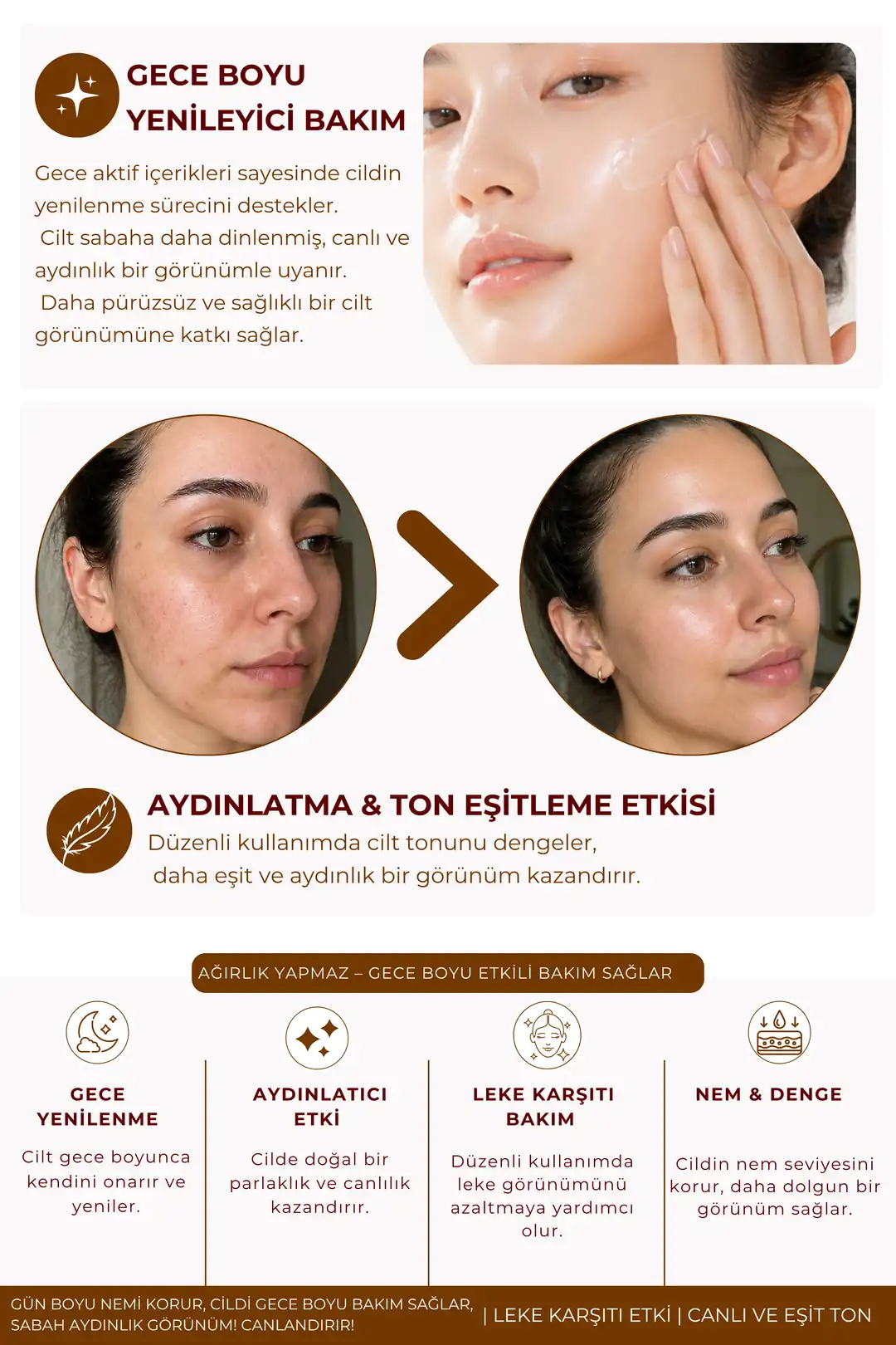 Brightening Night Mask Aydınlatıcı Gece Maskesi Leke Karşıtı ve Canlandırıcı Gece Bakımı
