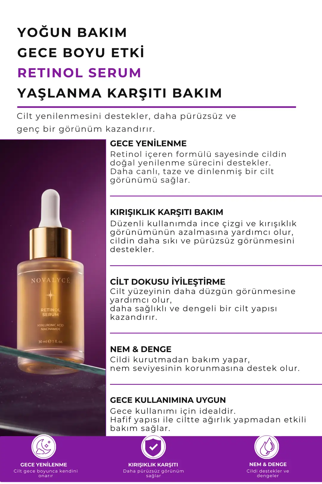 Retinol Serum + Kolajen Gece Maskesi Seti - Gece Yenileyici Bakım Rutini