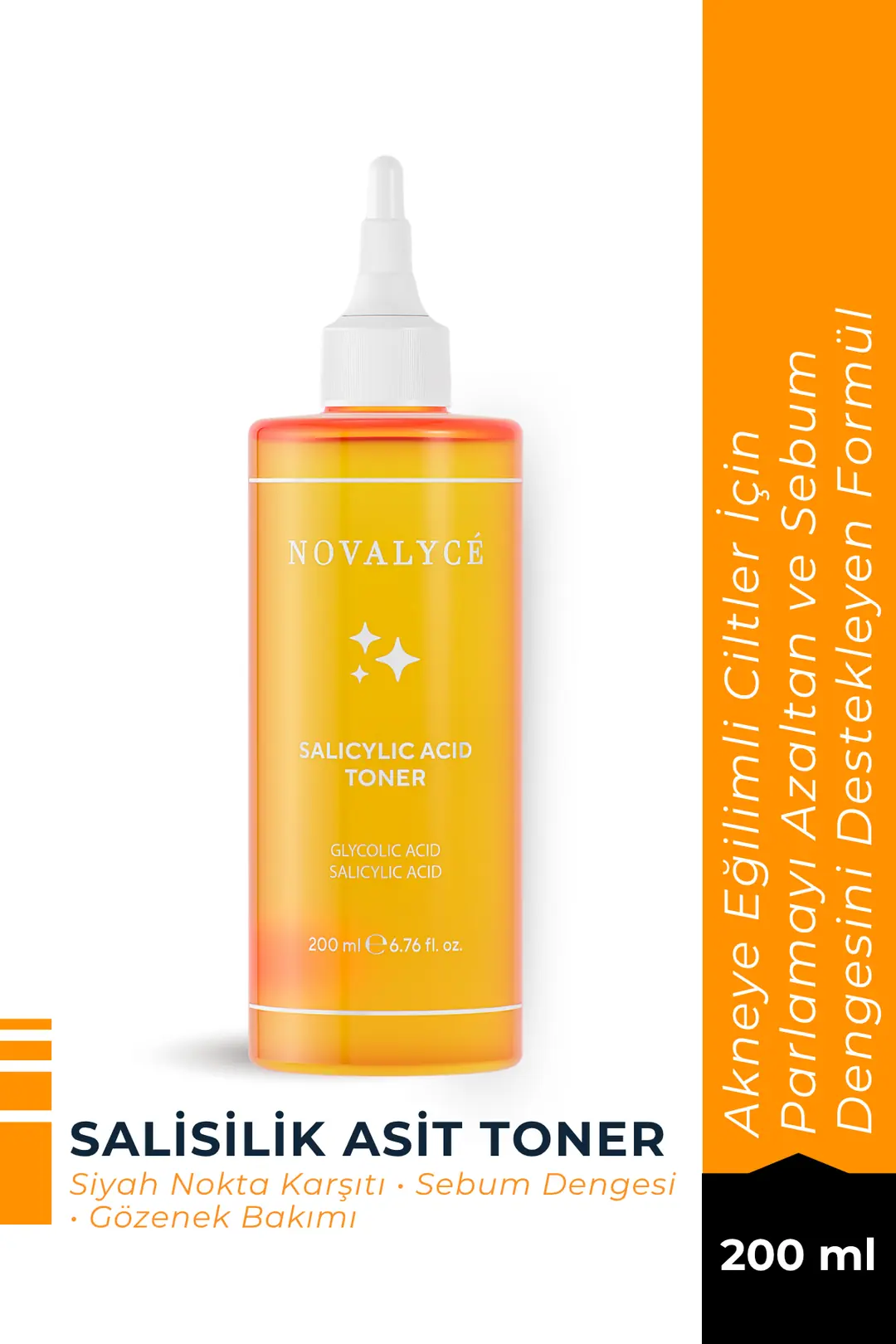 Salicylic Acid Toner Ve Siyah Nokta Karşıtı Yağlı ve Akneye Eğilimli Ciltler İçin