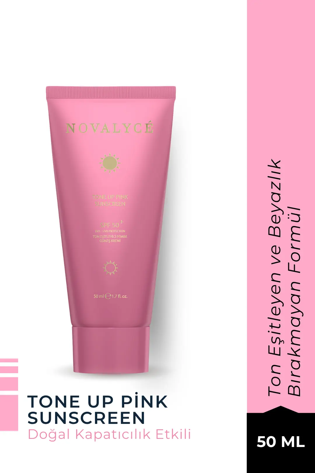 Leke Karşıtı Ton Eşitleyen Spf 50+ Pembe Renkli Güneş Kremi