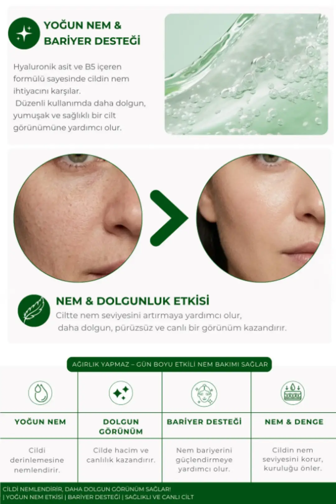 Hyaluronic Acid Serum Panthenol & Yoğun Nemlendirici Etki B5