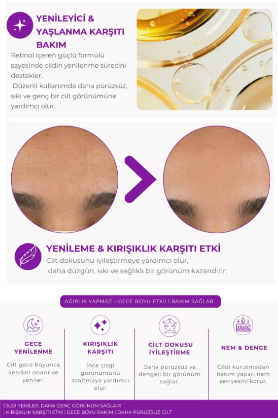 Retinol Serum – Yaşlanma Karşıtı, Kırışıklık Azaltıcı Yüz Bakım Serumu