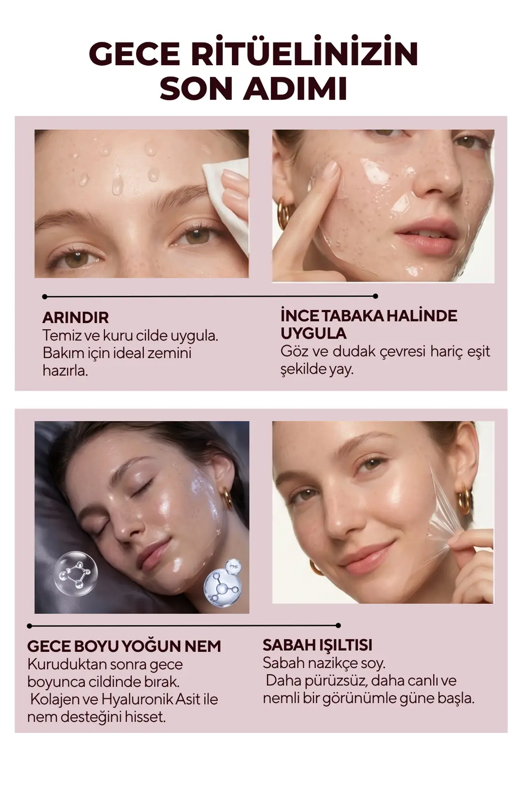 Retinol Serum + Kolajen Gece Maskesi Seti - Gece Yenileyici Bakım Rutini