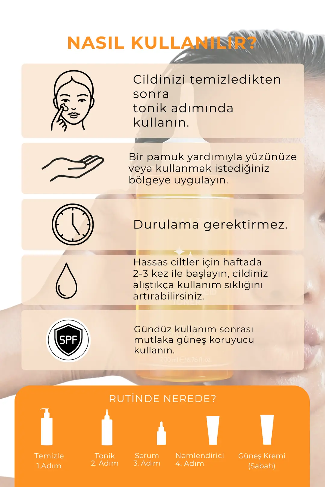 Glycolic Acid Toner Canlandırıcı Ve Gözenek Sıkılaştırıcı Tüm Ciltler Için